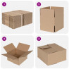 Pudełko składane 50 pcs Naturalny 15 x 15 x 8 cm Tektura