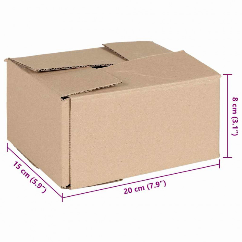Pudełko składane 50 pcs Naturalny 20 x 15 x 10 cm Tektura