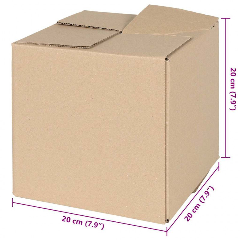 Pudełko składane 50 pcs Naturalny 20 x 20 x 20 cm Tektura