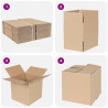 Pudełko składane 50 pcs Naturalny 20 x 20 x 20 cm Tektura