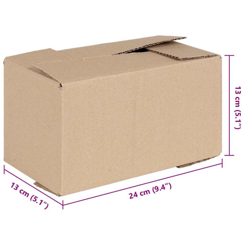 Pudełko składane 50 pcs Naturalny 24 x 13 x 13 cm Tektura