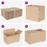 Pudełko składane 50 pcs Naturalny 24 x 13 x 13 cm Tektura