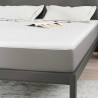 Nakładka na materac Biały 160 x 200 cm Tkanina jacquard