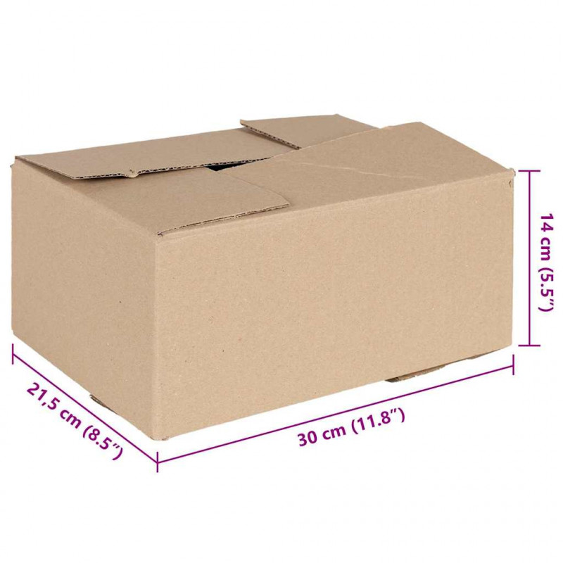 Pudełko składane 50 pcs Naturalny 30 x 21,5 x 14 cm Tektura