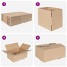 Pudełko składane 50 pcs Naturalny 30 x 21,5 x 14 cm Tektura