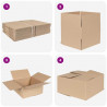 Pudełko składane 50 pcs Naturalny 30 x 30 x 15 cm Tektura