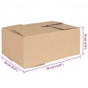 Pudełko składane 50 pcs Naturalny 35 x 24 x 15 cm Tektura