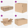 Pudełko składane 50 pcs Naturalny 35 x 24 x 15 cm Tektura