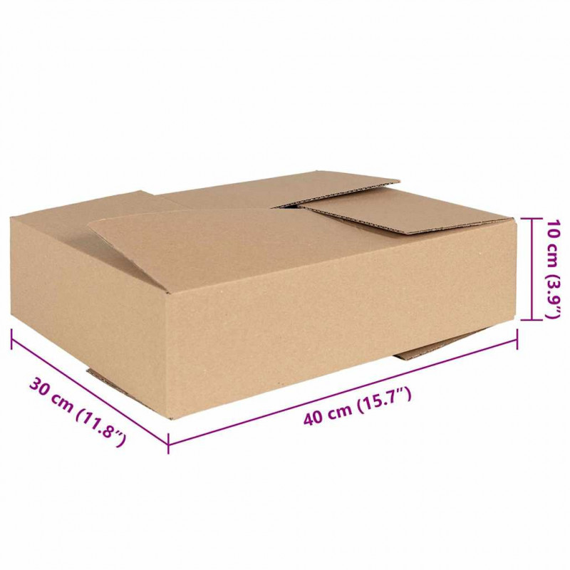 Pudełko składane 50 pcs Naturalny 40 x 30 x 10 cm Tektura
