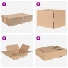 Pudełko składane 50 pcs Naturalny 40 x 30 x 10 cm Tektura