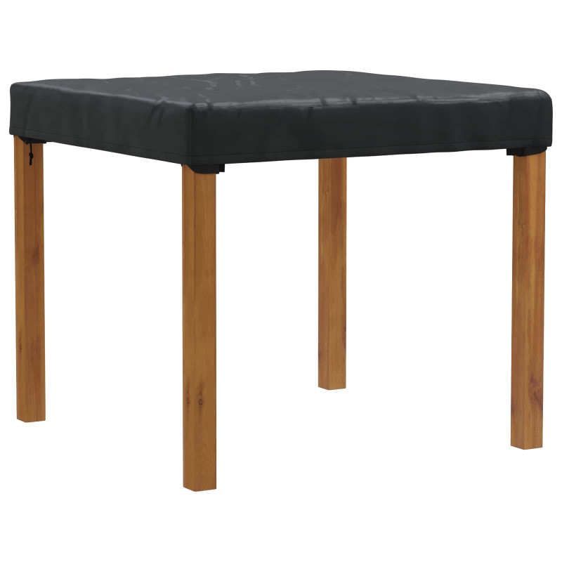 Pokrowiec na Stół Gładki Czarny 92 x 92 x 15 cm tkanina