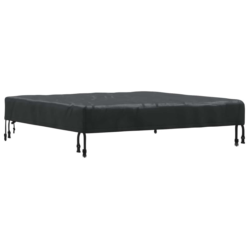 Pokrowiec na Stół Gładki Czarny 92 x 92 x 15 cm tkanina