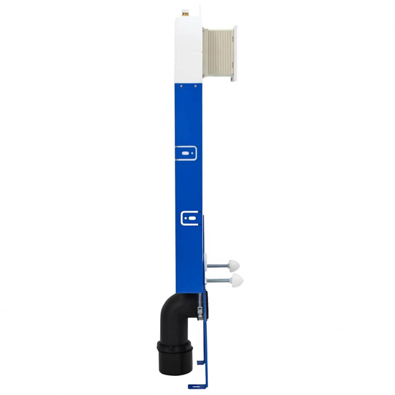 Rama spłuczkowa z przechowywaniem Biały 50 x 8 x 131 cm Stal