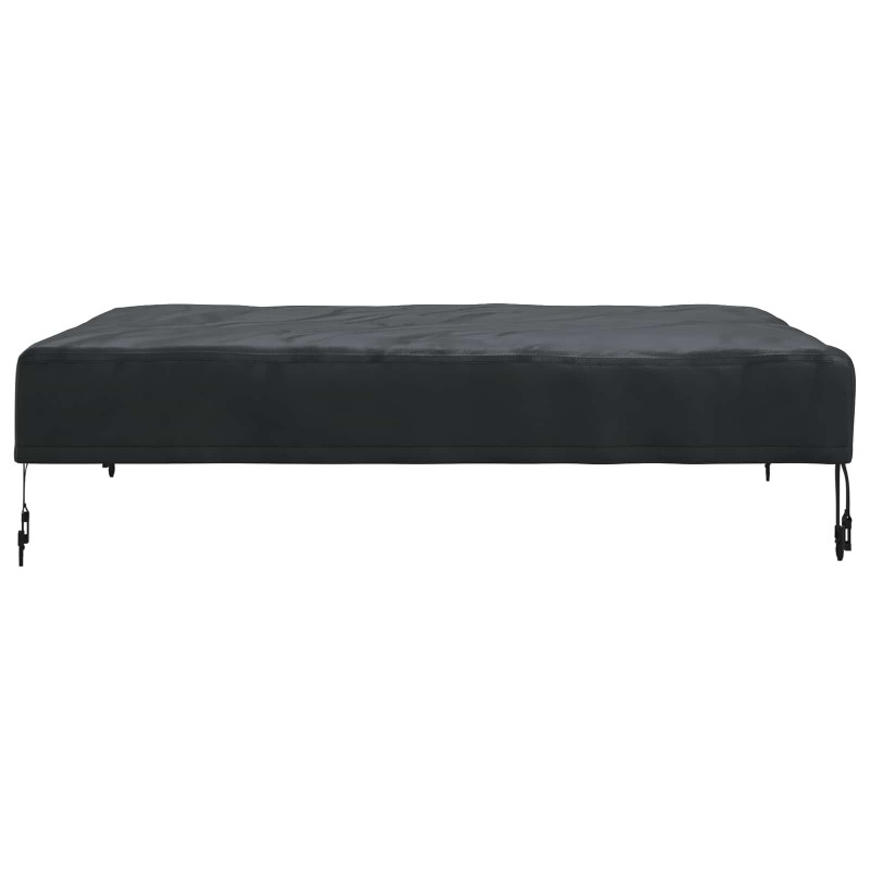 Pokrowiec na Stół Gładki Czarny 92 x 92 x 15 cm tkanina
