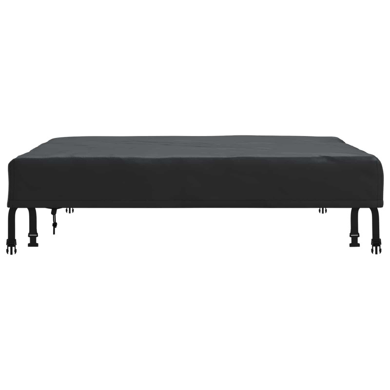 Pokrowiec na Stół Gładki Czarny 92 x 92 x 15 cm tkanina