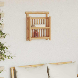 Półka ścienna z półką Naturalny 40 x 13 x 44 cm Bambus