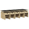 15-cz. zestaw mebli ogrodowych z poduszkami, mieszany beż