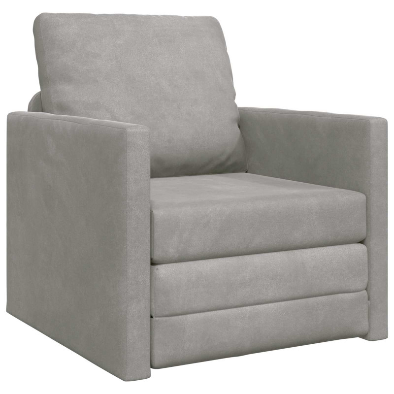 Sofa Bed 60cm Jasnoszary Aksamit
