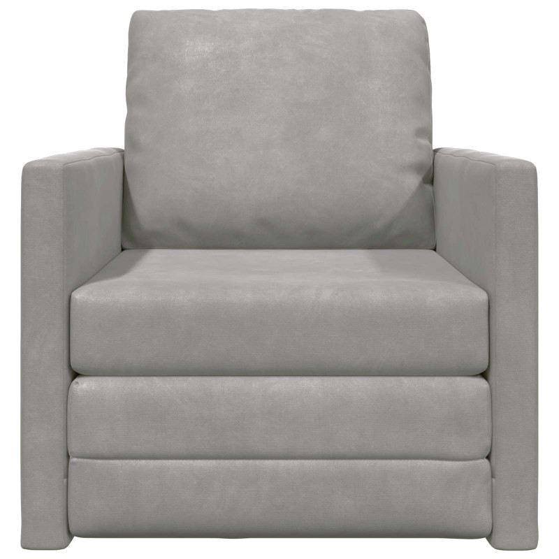 Sofa Bed 60cm Jasnoszary Aksamit