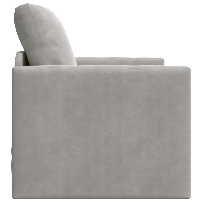 Sofa Bed 60cm Jasnoszary Aksamit