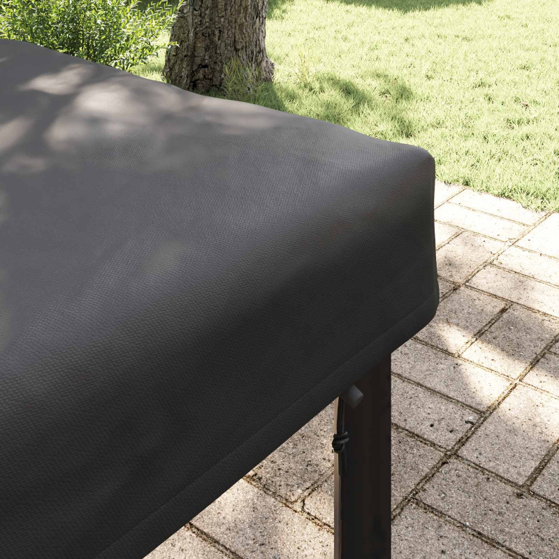 Pokrowiec na Stół Gładki Czarny 122 x 72 x 15 cm tkanina