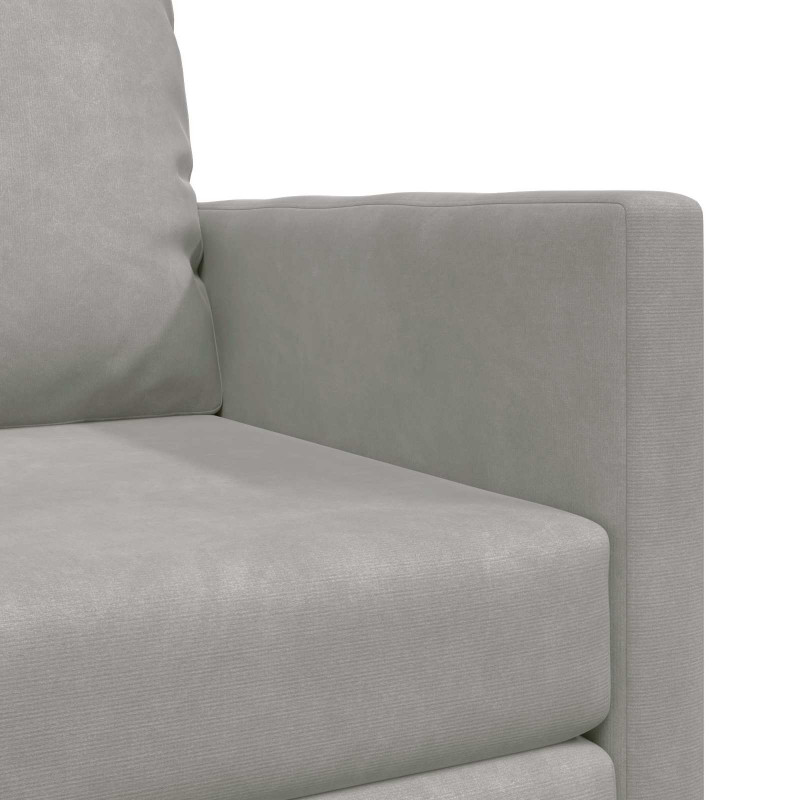 Sofa Bed 60cm Jasnoszary Aksamit