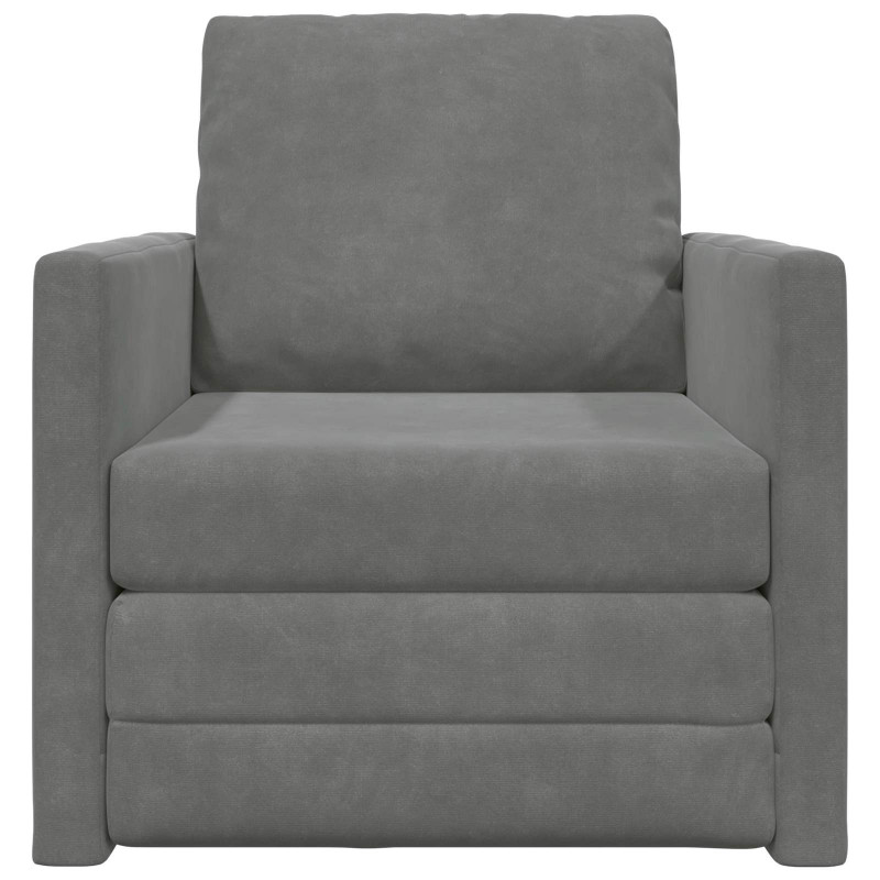 Sofa Bed 60cm Ciemnoszary Aksamit