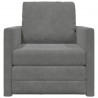 Sofa Bed 60cm Ciemnoszary Aksamit