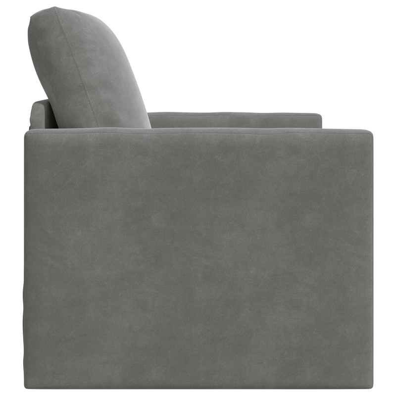 Sofa Bed 60cm Ciemnoszary Aksamit