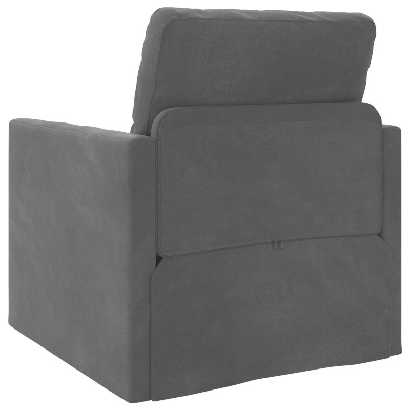 Sofa Bed 60cm Ciemnoszary Aksamit