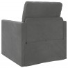 Sofa Bed 60cm Ciemnoszary Aksamit