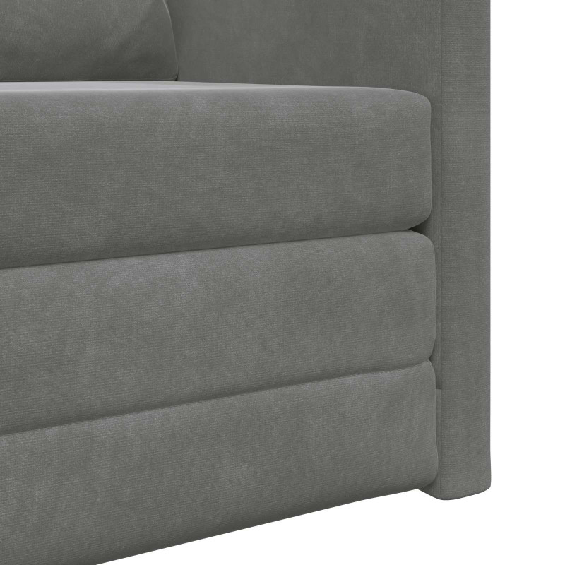 Sofa Bed 60cm Ciemnoszary Aksamit