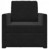 Sofa Bed Czarny 74 x 77 x 81 cm Aksamit