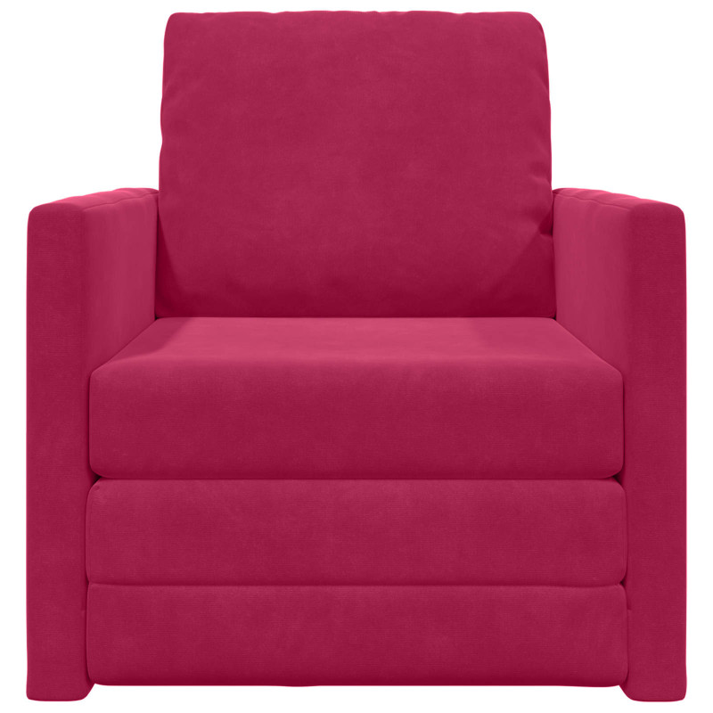 Sofa Bed 60cm Czerwone wino Aksamit