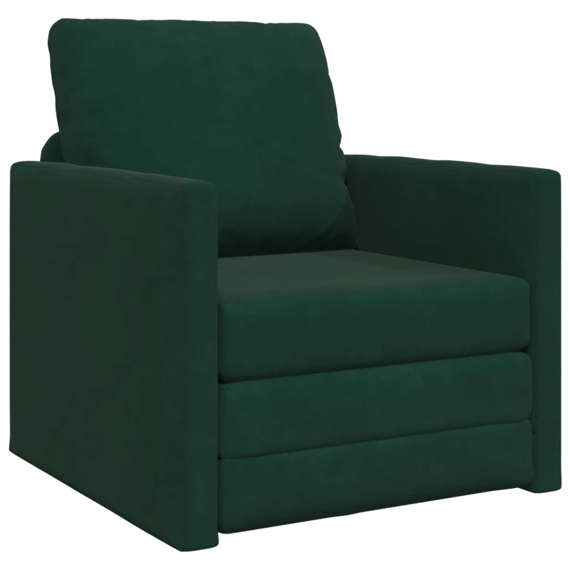 Sofa Bed 60cm Ciemna zieleń Aksamit