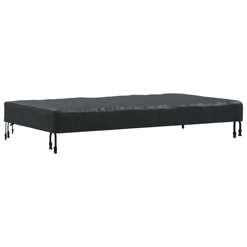 Pokrowiec na Stół Gładki Czarny 152 x 92 x 15 cm tkanina