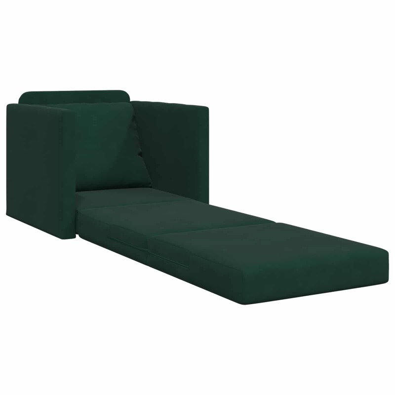 Sofa Bed 60cm Ciemna zieleń Aksamit