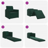 Sofa Bed 60cm Ciemna zieleń Aksamit