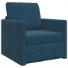 Sofa Bed 60cm Niebieski Aksamit