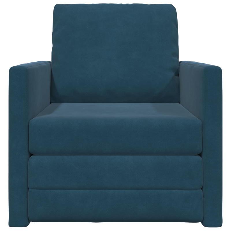 Sofa Bed 60cm Niebieski Aksamit