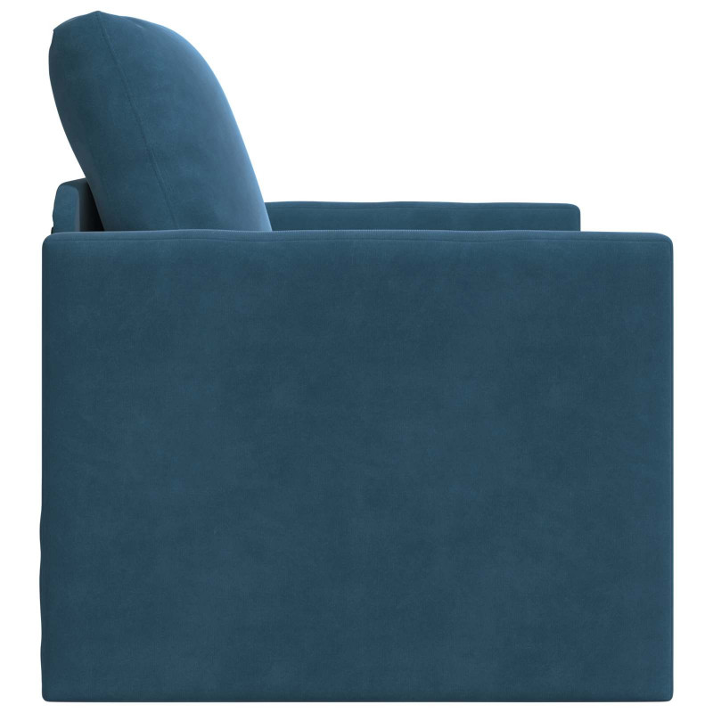 Sofa Bed 60cm Niebieski Aksamit