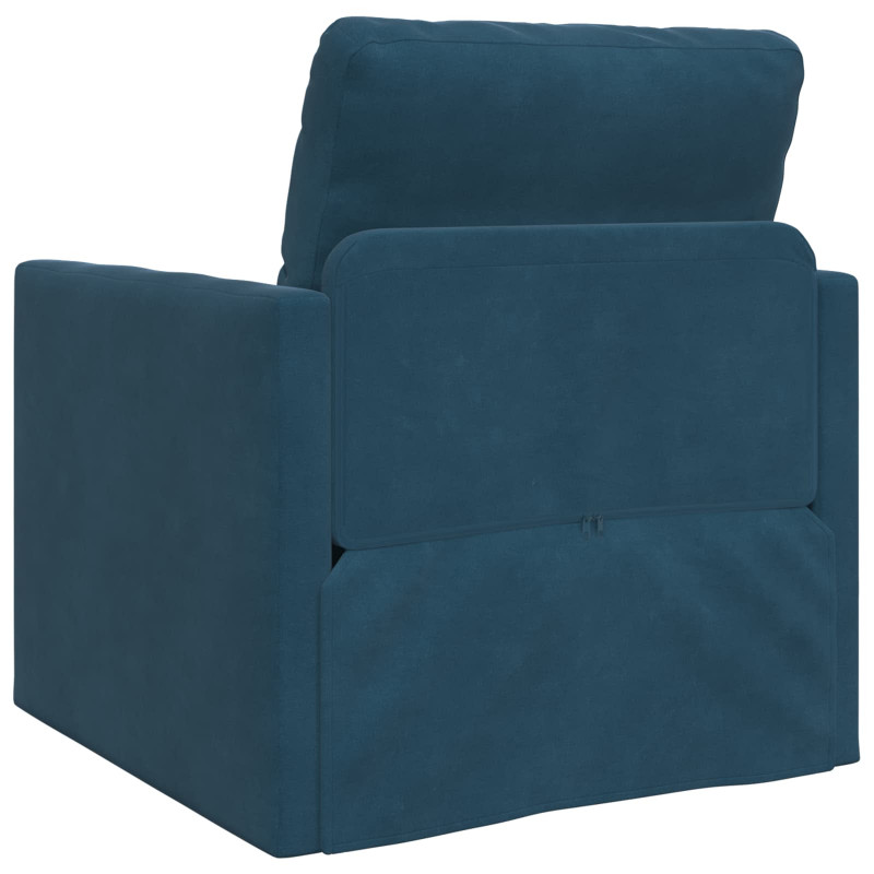 Sofa Bed 60cm Niebieski Aksamit