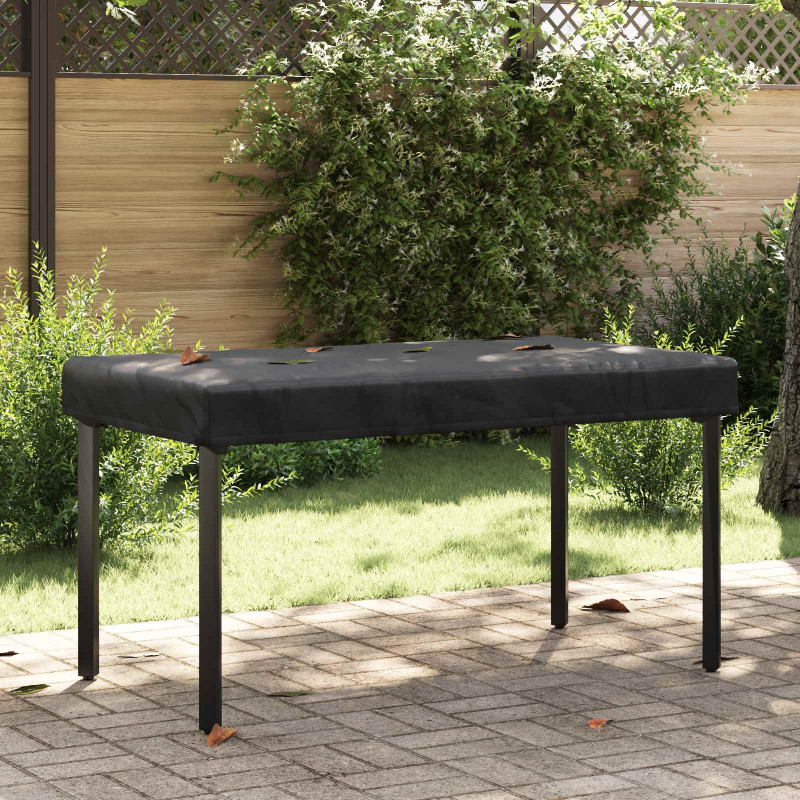 Pokrowiec na Stół Gładki Czarny 152 x 92 x 15 cm tkanina