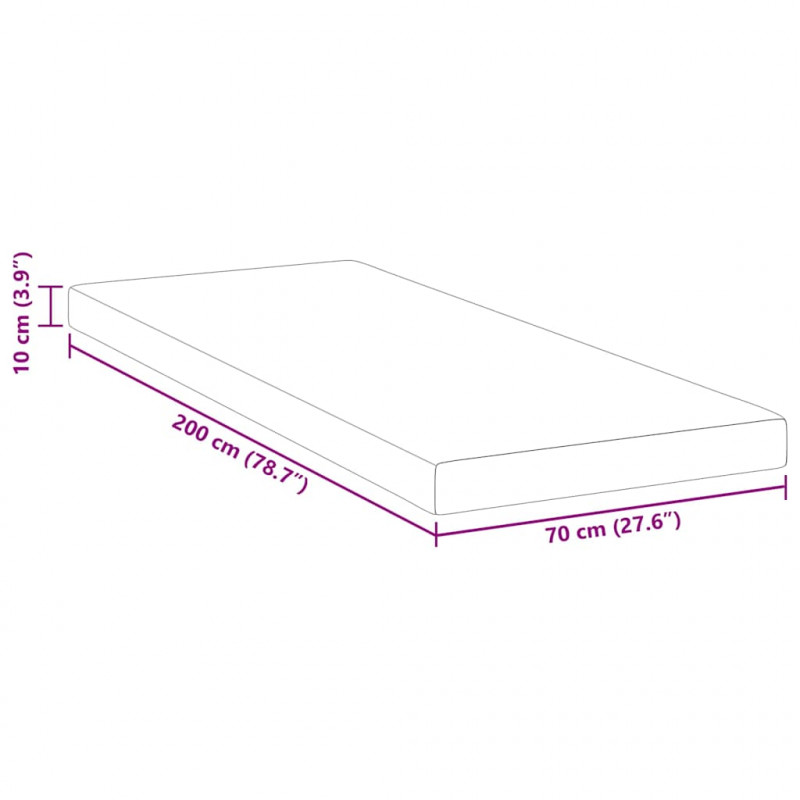 Nakładka na materac Biały 70 x 200 cm Tkanina jacquard