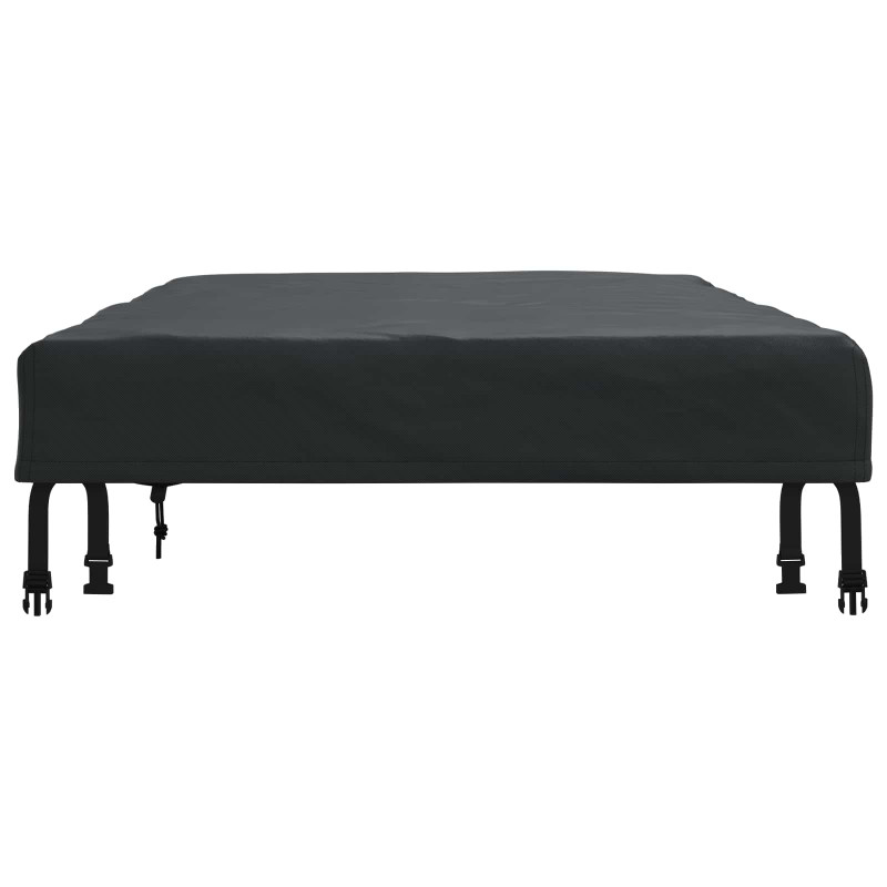 Pokrowiec na Stół Gładki Czarny 152 x 92 x 15 cm tkanina