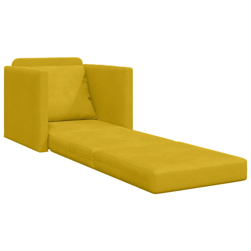 Sofa Bed 60cm Ciemny Żółty Aksamit