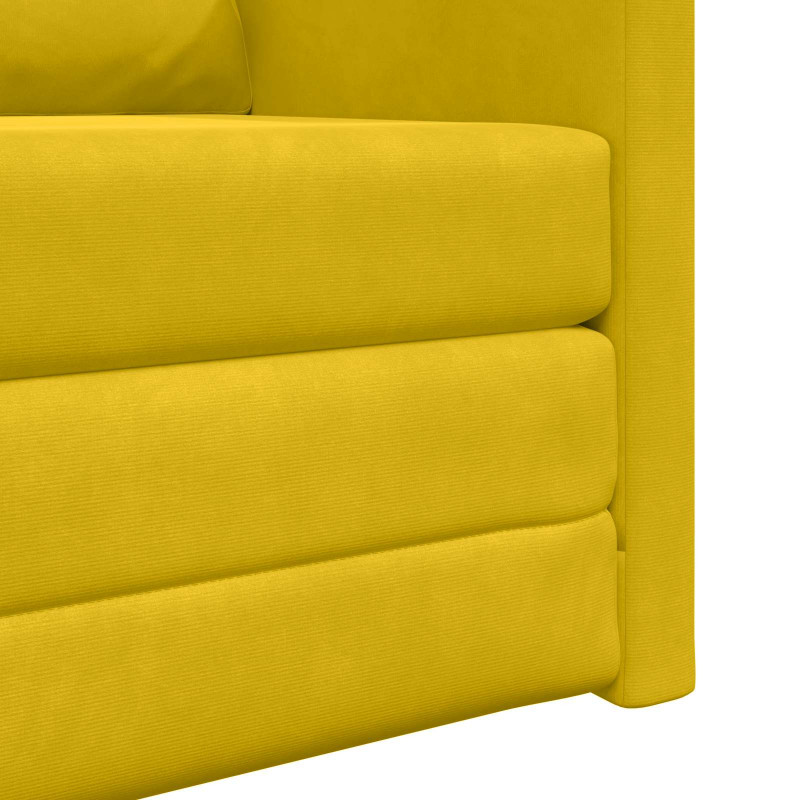 Sofa Bed 60cm Ciemny Żółty Aksamit