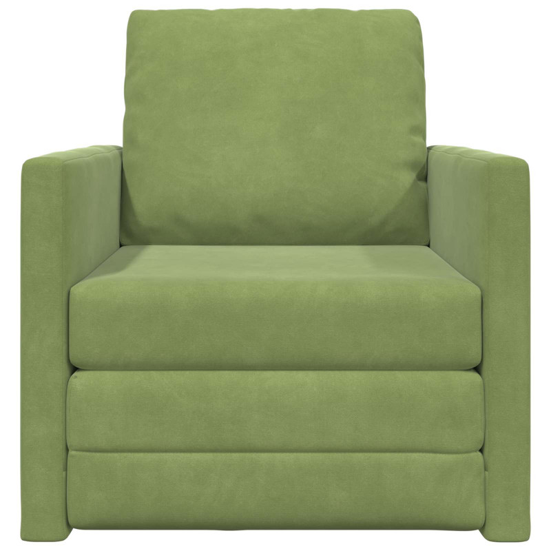 Sofa Bed 60cm Jasnozielony Aksamit