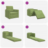 Sofa Bed 60cm Jasnozielony Aksamit