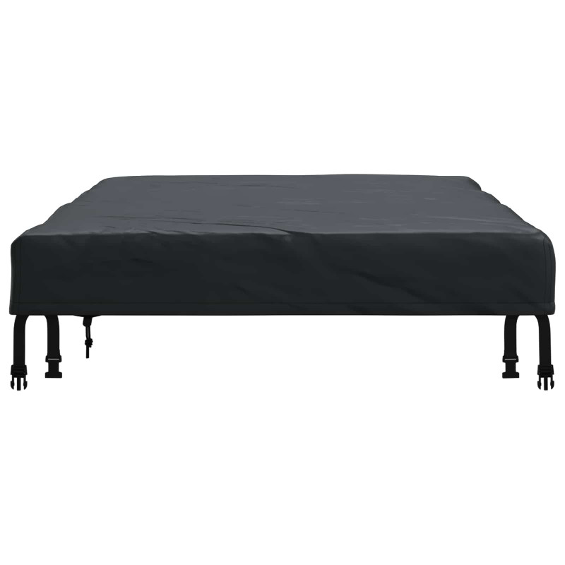 Pokrowiec na Stół Gładki Czarny 182 x 92 x 15 cm tkanina